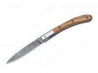 Taschenmesser, Braun, Nein, Linerlock, Damast, Olivenholz Taschenmesser, Braun, Nein, Linerlock, Damast, Olivenholz