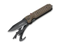 Taschenmesser, Braun, Daumenpin, Linerlock, N690, Kunststoff Taschenmesser, Braun, Daumenpin, Linerlock, N690, Kunststoff