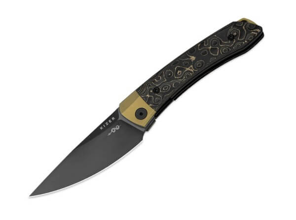 Taschenmesser, Gold, Flipper, Linerlock, CPM-S-90V, Titan