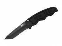 Taschenmesser, Schwarz, Druckknopf, AUS-8, Aluminium Taschenmesser, Schwarz, Druckknopf, AUS-8, Aluminium