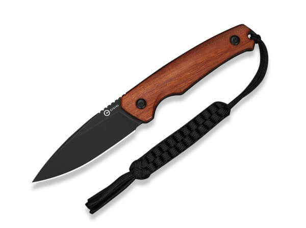 Feststehendes Messer, Braun, 14C28N, Bubingaholz