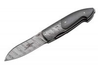 Taschenmesser, Schwarz, Nein, Linerlock, Damast, Ebenholz Taschenmesser, Schwarz, Nein, Linerlock, Damast, Ebenholz