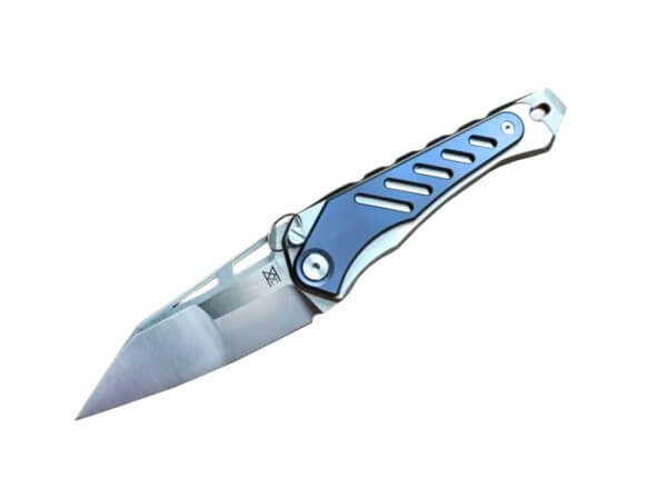 Taschenmesser, Blau, Nein, Pass-Through Lock Bar, 14C28N, Titan