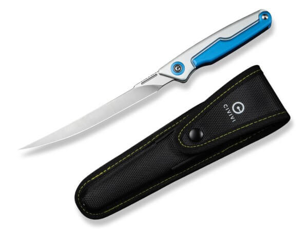 Taschenmesser, Blau, Nagelhau, Framelock, 14C28N, Aluminium