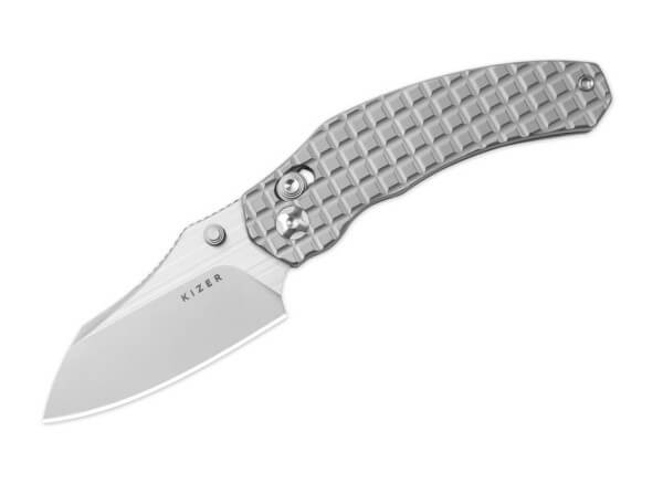 Taschenmesser, Grau, Daumenpin, Schieberiegel, CPM-S-45VN, Titan