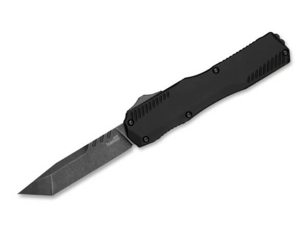 Taschenmesser, Schwarz, Druckknopf, OTF, MagnaCut, Aluminium