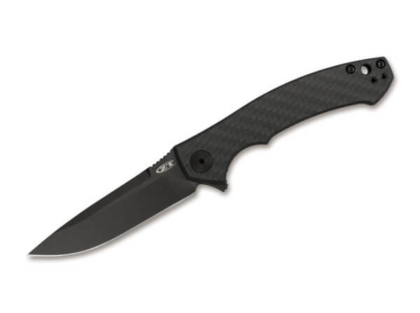 Taschenmesser, Schwarz, Flipper, Framelock, CPM-S-35VN, Kohlefaser