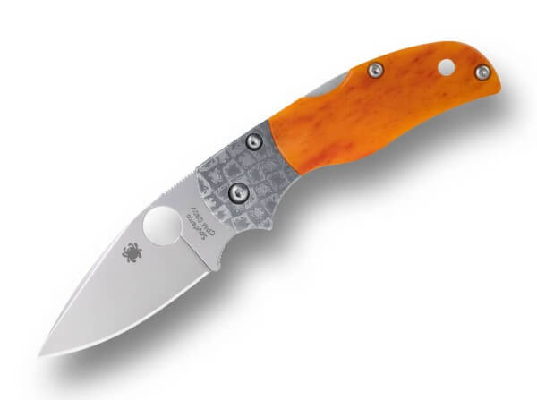 Taschenmesser, Orange, Daumenöffnung, Backlock, CPM-S-90V, Knochen