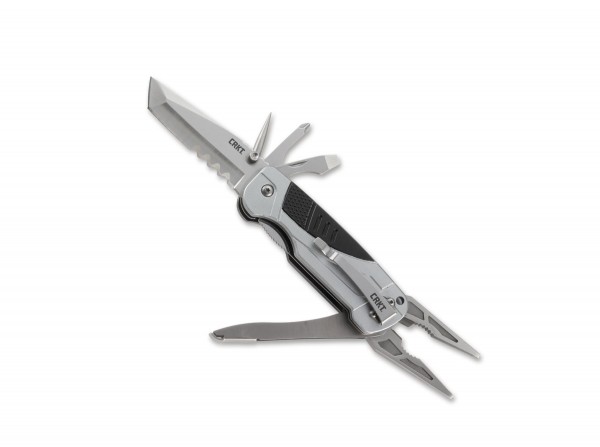 Multitool, Schwarz, Daumenpin, Linerlock, 5Cr15MoV, Aluminium