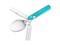 Campingbesteck, Blau, Nagelhau, Slipjoint, 420, Aluminium Campingbesteck, Blau, Nagelhau, Slipjoint, 420, Aluminium