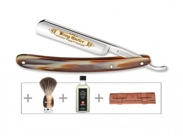 Rasiermesser, Braun, Kohlenstoffstahl, Kunsthorn