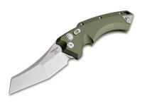 Taschenmesser, Oliv, Druckknopf, Druckknopf, 154CM, Aluminium Taschenmesser, Oliv, Druckknopf, Druckknopf, 154CM, Aluminium