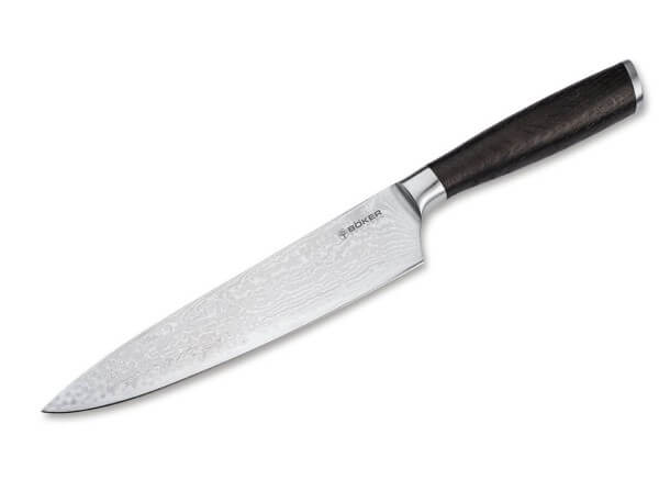 Kochmesser, Braun, Damast VG-10, Räuchereiche