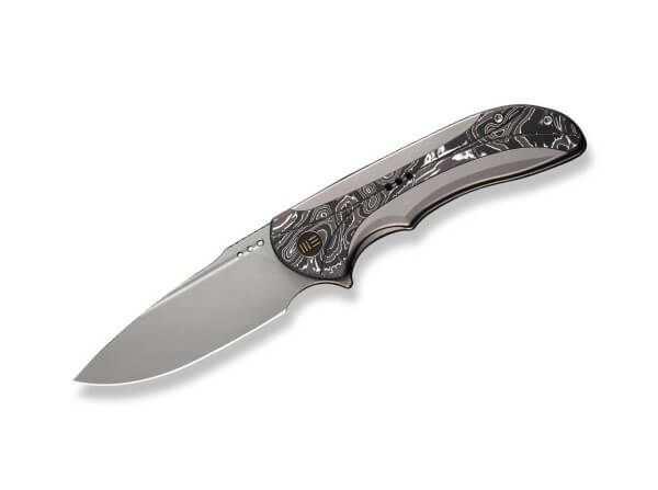 Taschenmesser, Grau, Nagelhau, Framelock, CPM-20CV, Titan