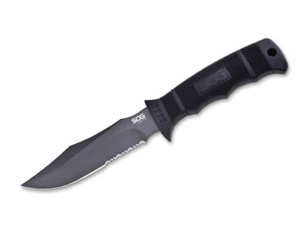Feststehendes Messer, Schwarz, AUS-8, GFK