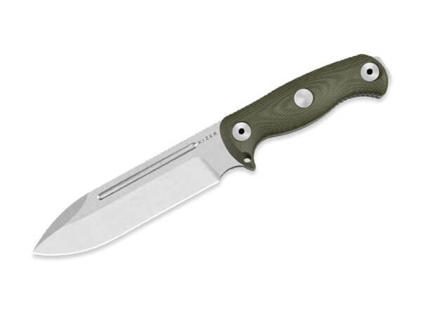 Feststehendes Messer, Grün, AEB-L, Micarta