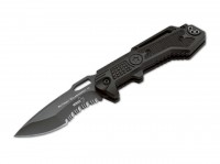 Taschenmesser, Schwarz, Daumenöffnung, Linerlock, 440C, Aluminium Taschenmesser, Schwarz, Daumenöffnung, Linerlock, 440C, Aluminium