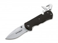 Taschenmesser, Schwarz, Daumenpin, Linerlock, 440A, Kunststoff Taschenmesser, Schwarz, Daumenpin, Linerlock, 440A, Kunststoff