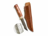 Feststehendes Messer, Braun, Feststehend, Damast, Birkenholz Feststehendes Messer, Braun, Feststehend, Damast, Birkenholz