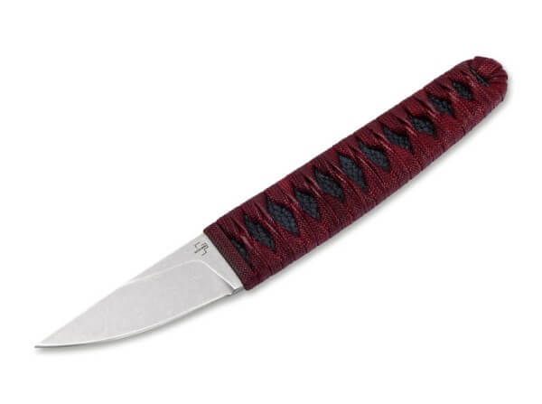 Feststehendes Messer, Rot, 440C, Rochenhaut