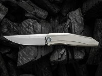 Taschenmesser, Grau, Flipper, Framelock, CPM-20CV, Titan Taschenmesser, Grau, Flipper, Framelock, CPM-20CV, Titan