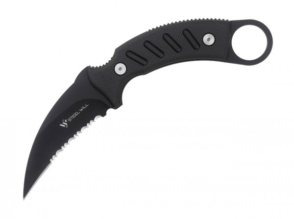 Feststehendes Messer, Schwarz, Feststehend, AUS-8, GFK