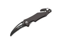 Taschenmesser, Schwarz, Daumenpin, Linerlock, D2, Aluminium Taschenmesser, Schwarz, Daumenpin, Linerlock, D2, Aluminium