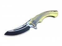 Taschenmesser, Gelb, Flipper, Framelock, M390, Titan Taschenmesser, Gelb, Flipper, Framelock, M390, Titan