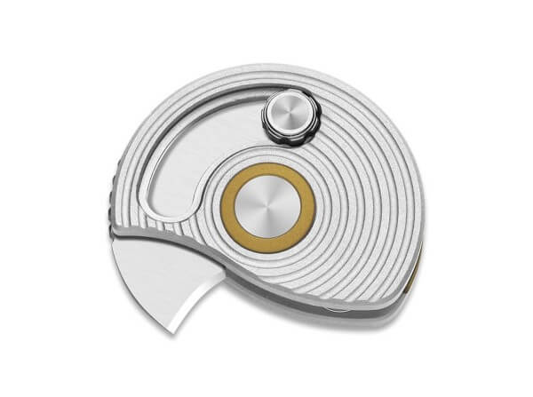 Taschenmesser, Silber, Daumenpin, Slipjoint, AEB-L, Aluminium