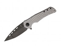 Taschenmesser, Grau, Flipper, Framelock, CPM-S-35VN, Titan Taschenmesser, Grau, Flipper, Framelock, CPM-S-35VN, Titan