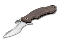 Taschenmesser, Braun, Flipper, Linerlock, N690, G10 Taschenmesser, Braun, Flipper, Linerlock, N690, G10