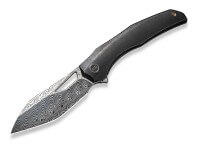 Taschenmesser, Schwarz, Daumenöffnung, Framelock, Damast, Titan Taschenmesser, Schwarz, Daumenöffnung, Framelock, Damast, Titan