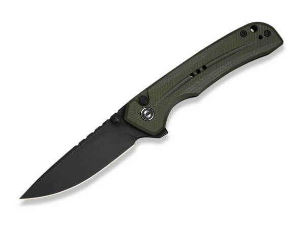 Taschenmesser, Grün, Daumenpin, Button Lock, Nitro-V, G10