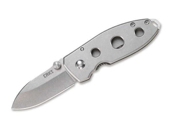 Taschenmesser, Silber, Daumenpin, Framelock, 8Cr14MoV, Edelstahl