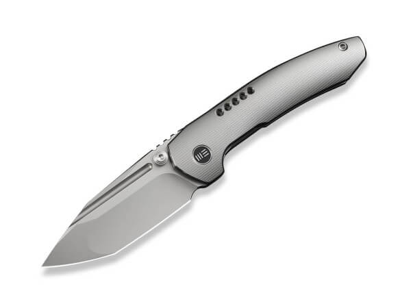 Taschenmesser, Grau, Daumenpin, Framelock, M390, Titan