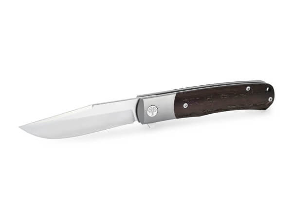 Taschenmesser, Braun, Flipper, Framelock, MagnaCut, Mooreichenholz