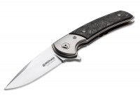 Taschenmesser, Schwarz, Flipper, Linerlock, CPM-154, Kohlefaser Taschenmesser, Schwarz, Flipper, Linerlock, CPM-154, Kohlefaser