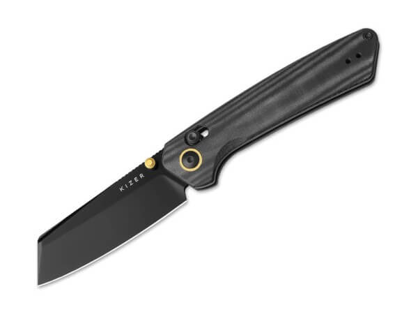 Taschenmesser, Schwarz, Daumenpin, Schieberiegel, Nitro-V, Micarta