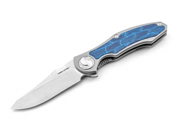 Taschenmesser, Blau, Flipper, Framelock, CPM-S-35VN, Titan