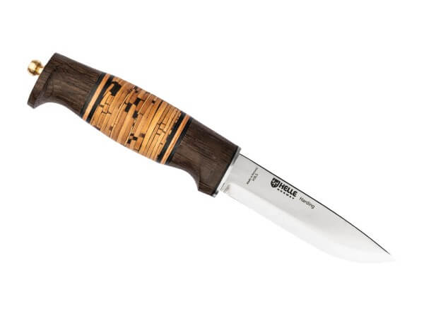 Feststehendes Messer, Braun, Edelstahl, Birkenholz