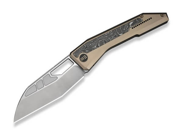 Taschenmesser, Braun, Daumenöffnung, Framelock, M390, Titan