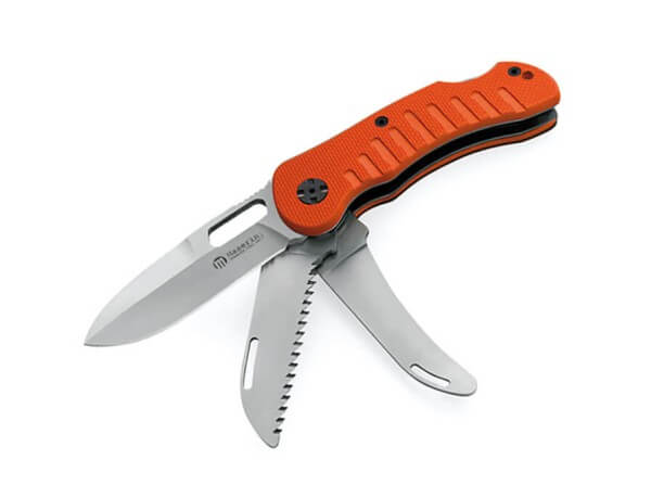 Taschenmesser, Orange, Daumenöffnung, Backlock, 440C, G10