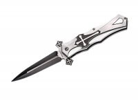 Taschenmesser, Silber, Flipper, Linerlock, 440A, Aluminium Taschenmesser, Silber, Flipper, Linerlock, 440A, Aluminium