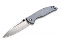 Taschenmesser, Grau, Daumenpin, Linerlock, D2, G10 Taschenmesser, Grau, Daumenpin, Linerlock, D2, G10