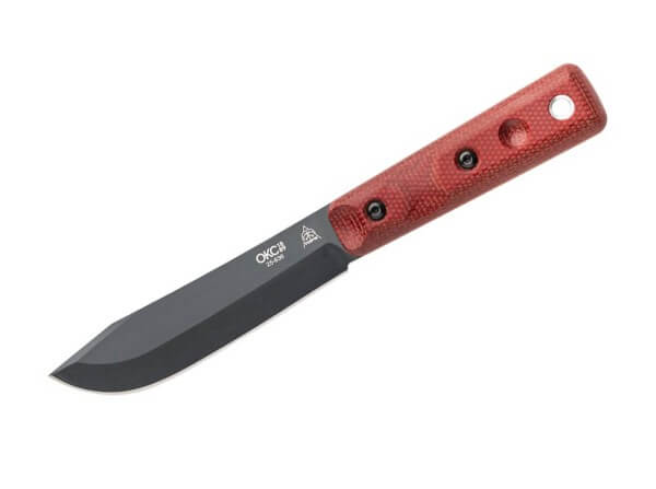 Feststehendes Messer, Rot, 1095, Micarta