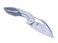 Taschenmesser, Mehrfarbig, Flipper, Framelock, Damast, Kohlefaser Taschenmesser, Mehrfarbig, Flipper, Framelock, Damast, Kohlefaser