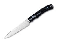 Feststehendes Messer, Schwarz, Damast, Micarta Feststehendes Messer, Schwarz, Damast, Micarta