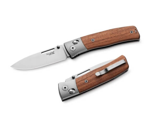 Taschenmesser, Braun, Daumenpin, Linerlock, M390, Santosholz